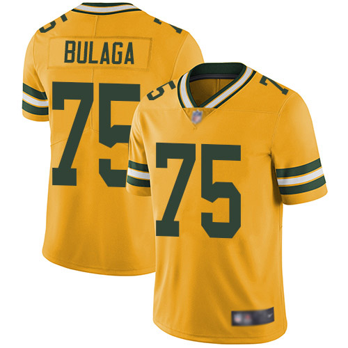 Green Bay Packers Limited Gold Men #75 Bulaga Bryan Jersey Nike NFL Rush Vapor Untouchable->green bay packers->NFL Jersey
